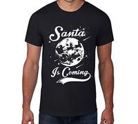 Tribal T-Shirts Santa is Coming Father Christmas T-shirt pour homme, Noir , XL