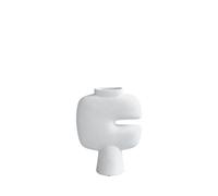Tribal Vase Moyen Blanc Os