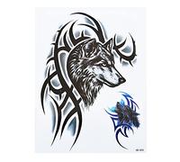 Tribal Wolf Tatouages temporaires pour homme (Hb820)