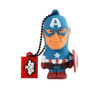 Tribe Disney Marvel Avengers Captain America Clé USB 2.0 16 Go Pendrive Flash Drive en Caoutchouc avec Porte-clés Bleu