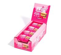 TRIBE Flapjack Lot de 12 barres protéinées à 3 couches de framboise, 50 g - Barres de collation saines - Végétalien, sans produits laitiers et sans gluten