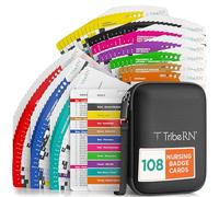 Tribe RN PocketGuru Lot de 106 cartes de référence pour école d'infirmières et bibliothèque de ressources cliniques en ligne Essentiel pour les infirmières et les étudiants en soins infirmiers