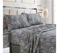 Tribeca Living Parure de lit 3 pièces, 3 pièces, en Satin de Coton Doux, 300 Fils, imprimé Floral avec Poches très Profondes, Multicolore Parc