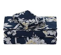 Tribeca Living Parure de lit en Coton 300 Fils avec Poche très Profonde imprimée, pour lit Simple XL, Bleu Marine/Multicolore