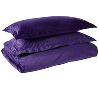 Tribeca Living VENICEDUVET - Parure de lit surdimensionnée en Velours Venise, Couleur Unie, très Grand lit, Violet