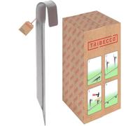 TRIBECCO Ancrage au sol de trampoline 430 mm - Acier plat galvanisé à chaud 3 mm - Ancrage au sol pour enfoncer dans le sol - Pour trampoline de jardin - Bâche de protection - Tentes d'événement et
