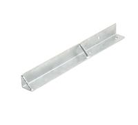 TRIBECCO Ancrage d'angle à encastrer dans le béton - 1 pièce - 500 x 45 x 45 mm - En acier galvanisé à chaud - Renforcé avec de l'acier ondulé - Pour tours de jeu, balançoires, maisons sur pilotis