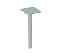 TRIBECCO® Ancres encastrables sur barre d'armature Ø20 pour le montage de poteaux de poutres en bois, pied de poteau à encastrer, résistant à la corrosion, 3 tailles disponibles. (1,80 mm)