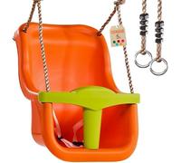 TRIBECCO® Balançoire en plastique, pour bébé/tout-petits, aire de jeux, orange