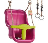 TRIBECCO® Balançoire en plastique, pour bébé/tout-petits, aire de jeux, rose (bruyère)