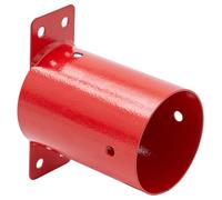 TRIBECCO® Connecteur mural rond pour balançoire - Diamètre : 100 mm - Avec pattes en tôle d'acier - Pour balançoire de jardin et portique d'escalade - Avec ouvertures de montage - Diamètre : 10 mm -