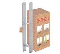 TRIBECCO H-Pfostenträger à encastrer (101 x 101/600) zingué à chaud, hauteur totale : 600 mm, épaisseur du matériau : 5 mm, largeur nette : 90 mm d'acier plat H-cheville en béton pour structures en