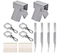 TRIBECCO Kit de construction pour la réalisation d'une balançoire de parc, balançoire de jardin, balançoire pour enfants | Fabriqué dans l'Union européenne (90°, gris)