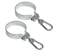 TRIBECCO Lot de 2 colliers de balançoire avec mousquetons M10 pour poteaux en bois rond Ø120 mm