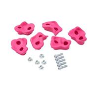 TRIBECCO Lot de 6 pierres escalade pour mur d'escalade, poignées avec kit de fixation, différentes formes, taille 8 x 11,5 cm, en plastique