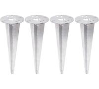 TRIBECCO Piquet lampe de jardin - Diamètre 116 x 300 mm - Ouvrage 30 mm - Acier galvanisé - Ancrage sol