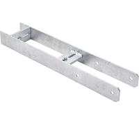 TRIBECCO Support de poteau en H pour sceller le béton, galvanisé à chaud, hauteur totale : 600 mm, épaisseur du matériau : 5 mm, largeur de lumière : 100-180 mm, ancrage en béton en H en acier plat