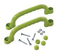 TRIBECCO Support pour aire de jeux, set de 2, 25 × 7,5 cm, résistant aux intempéries et aux chocs, kit de montage inclus Lime
