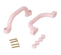 TRIBECCO Support pour aire de jeux, set de 2, 25 × 7,5 cm, résistant aux intempéries et aux chocs, kit de montage inclus Rose pastel