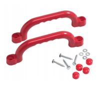 TRIBECCO Support pour aire de jeux, set de 2, 25 × 7,5 cm, résistant aux intempéries et aux chocs, kit de montage inclus Rouge