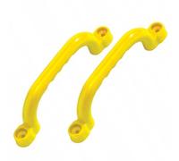 TRIBECCO Support pour aire de jeux, set de 2, 25 × 7,5 cm, résistant aux intempéries et aux chocs, kit de montage inclus Jaune