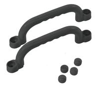TRIBECCO Support pour aire de jeux, set de 2, 25 × 7,5 cm, résistant aux intempéries et aux chocs, kit de montage inclus Anthracite