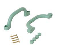 TRIBECCO Support pour aire de jeux, set de 2, 25 × 7,5 cm, résistant aux intempéries et aux chocs, kit de montage inclus Vert pastel