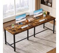 Tribesigns Bureau d'ordinateur extra long 200 x 60 cm pour 2 personnes, double poste de travail, poste de travail à double écran pour bureau à domicile