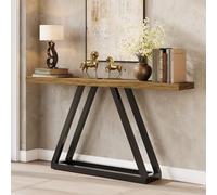 Tribesigns Console étroite 160 cm - Idéale comme Table Basse derrière Le canapé, Design Moderne en Bois pour l'entrée et Le Salon, Table d'entrée/de Hall de Style Industriel, Couleur Marron