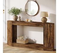 Tribesigns Table console 160 cm avec espace de rangement, table basse derrière le canapé, présentoir pour l'entrée, le couloir, le foyer, design long et étroit