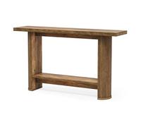 Tribesigns Table Console avec 2 Étagères, 140 x 30 x 80 cm, Table d'entrée Étroite, Console Bois Derrière Le Canapé pour Salon, Couloir, Entrée, StyleZ` Moderne, Marron