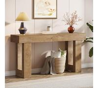 Tribesigns Table Console rectangulaire de 160 cm de Long, Table Basse derrière Le canapé pour entrée, Couloir, Salon (Naturel)
