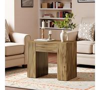 Tribesigns Table d'appoint canapé, Table de Chevet Rectangulaire avec Pieds Robustes, Gueridon pour Salon ou Chambre, Industrielle, 80 x 40 x 65,5 cm (Brun)