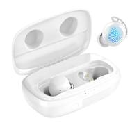 Tribit Écouteurs sans Fil, Écouteurs Bluetooth, Écouteurs Bluetooth 5.2 à Commande Tactile, Réduction du Bruit des appels, Basses Profondes IPX8 Étanche, Travail Musical, Blanc