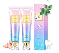 Tribright Toothpaste, Tribright Dentifrice Blanchissant à la Niacinamide - Élimination Intense des Taches, Soin Doux Naturel, Haleine Fraîche, Goût Pêche, Santé des Gencives,2PC