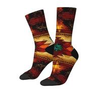 Tribu Amérindienne Aztèque Du Sud-Ouest Des États-Unis, Navajo Unisexe Socquette De Marche Comfort Socquette D'Équipage Chaudes Chaussette De Course Pour Marche Voyager Intérieur