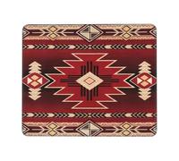 Tribu Amérindienne du Sud-Ouest Aztèque Navajo Mousepad Portable Tapis De Souris Lavable Tapis De Souris Gaming pour Voyage Travail Bureau 25X30Cm