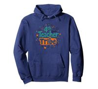 Tribu des Enseignants de 4e année : Inspirer Les éducateurs s'unissent Sweat à Capuche, Unisexe pour Adultes, Bleu Marine, L
