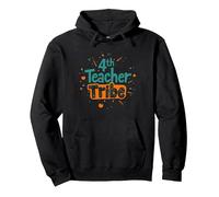 Tribu des Enseignants de 4e année : Inspirer Les éducateurs s'unissent Sweat à Capuche, Unisexe pour Adultes, Noir, XL