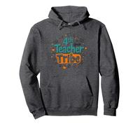 Tribu des Enseignants de 4e année : Inspirer Les éducateurs s'unissent Sweat à Capuche, Unisexe pour Adultes, Chiné Foncé, XXL