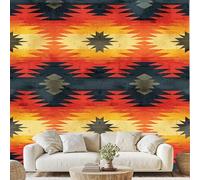 Tribu Ethnique Géométrique Forme Papier Peint Indien D'Amérique Papier Adhesif Style Bohème Autocollant Mural 300x210 cm Poster Mural pour Chambre Salon