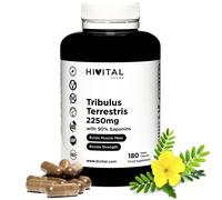 Tribulus Terrestris 2250 Mg. 180 Gélules Végétales. 100% Naturel Avec 90% De Saponines. Augmente La Testostérone, La Masse Musculaire, La Force, L'endurance Et L'énergie, Et Aide À La Récupération