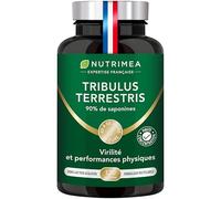 Tribulus Terrestris - 9000 mg - Extrait 10:1 Titré à 90% en Saponines - Source d'Energie, Performances Sportives, Endurance & Croissance Musculaire - 120 Gélules Vegan - Nutrimea - Fabriqué en France