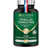 TRIBULUS TERRESTRIS - 9000 mg - Extrait 10:1 Titré en Saponines - Source d'Energie pour Performances Sportives, Endurance & Croissance Musculaire - 120 Gélules Vegan - Nutrimea - Fabriqué en France
