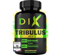 Tribulus Terrestris DIX 95% saponines 60% protodioscine 120 gélules | Extrait 100:1 haute concentration, testé sans mycotoxines, vegan, pour homme sportif, fabriqué en France