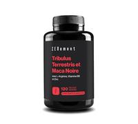 Tribulus Terrestris et Maca Noire, avec L-Arginine, Zinc et Vitamine B6 - Formule pour la Vitalité Masculine - 120 Gélules Véganes - Zenement