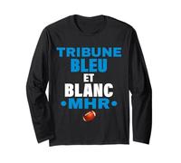 Tribune Bleu et Blanc MHR Rugby Montpellier Supporter Manche Longue