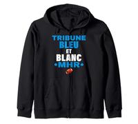 Tribune Bleu et Blanc MHR Rugby Montpellier Supporter Sweat à Capuche