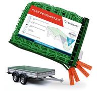 TRIBURG Filet pour remorque 3,5x6 avec marquage des Angles et renforcement des Bords - Filet pour remorque avec élastique de Tension pour Une sécurisation optimale du Chargement