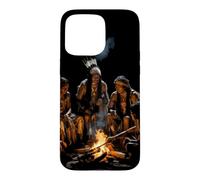 Tribus amérindiennes Feu de Camp Indien Américain Autochtone Coque pour iPhone 15 Pro Max